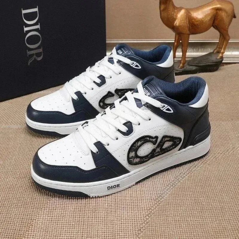 Dior B57 Grey Leather Skate Shoes — photo 4