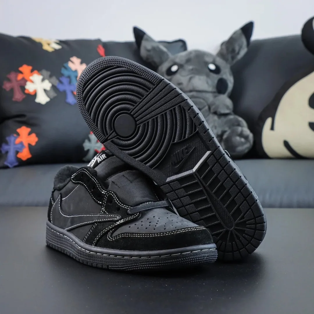 Jordan 1 Low Black Phantom Sneakers — Photo 4