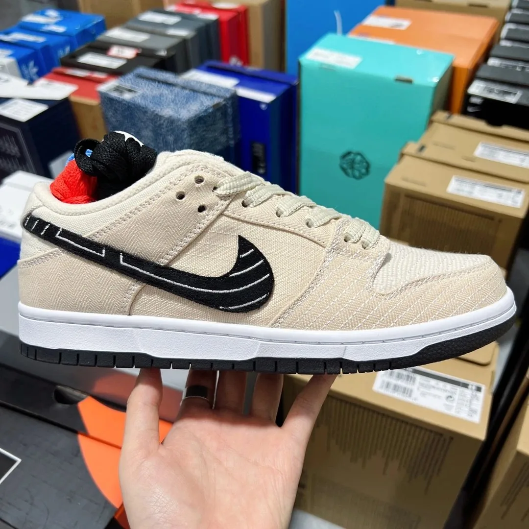 Nike Dunk Low SB Pearl White Velcro Sneakers