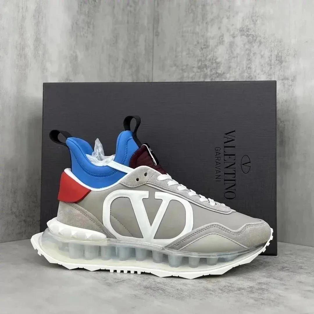 Valentino Grey Knit Sneakers — Photo 4