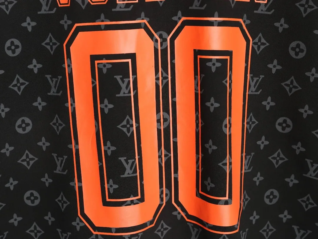 Orange Letter Print T-Shirt — QC