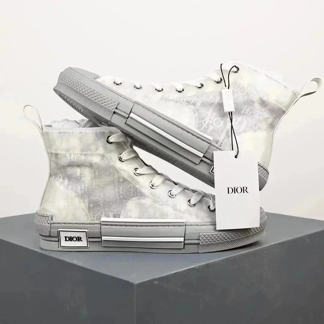 Dior B23 Grey Canvas Shoes — QC