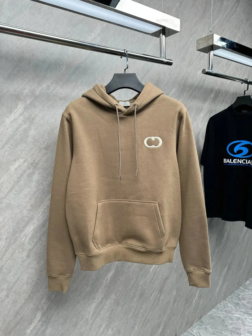 Dior CD Logo Dark Grey Hoodie — Photo 4