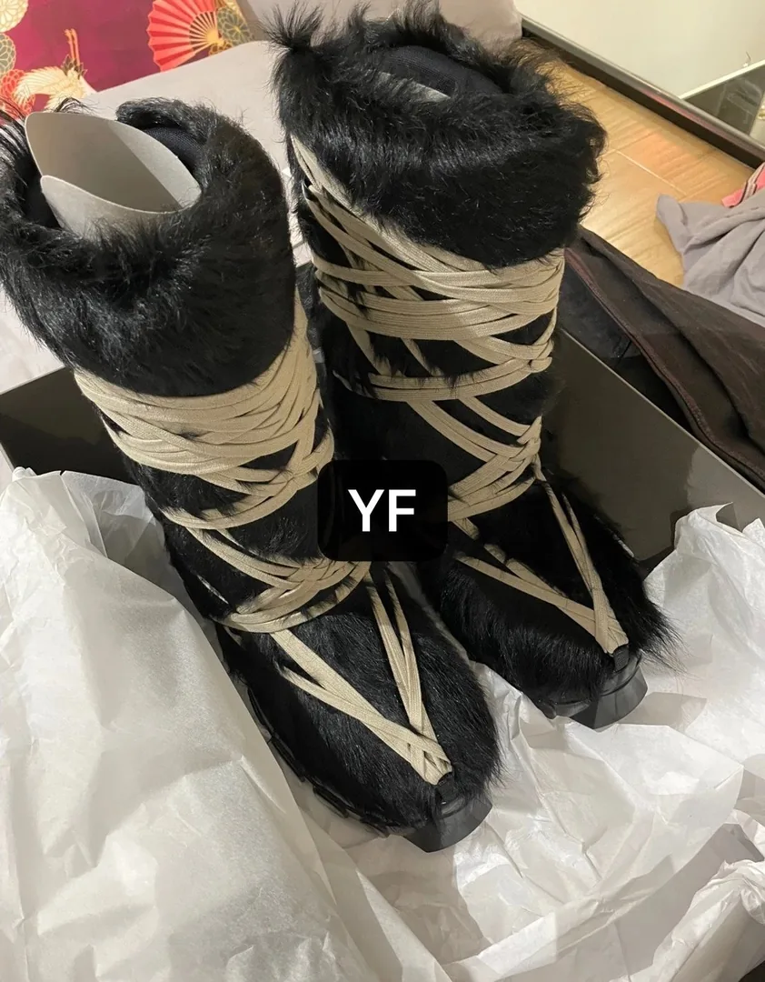 Rick Owens Pony Hair Star Boots — Photo 14