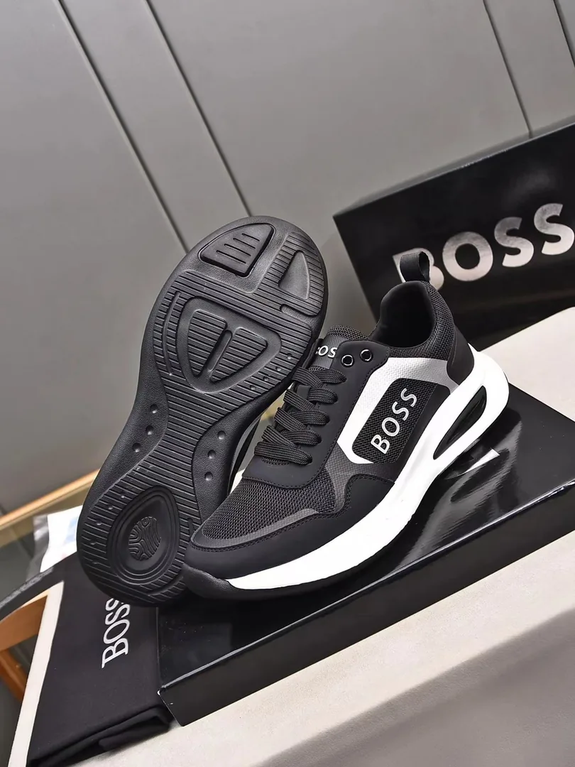 Boss Navy Suede BS Low-Tops — photo 6