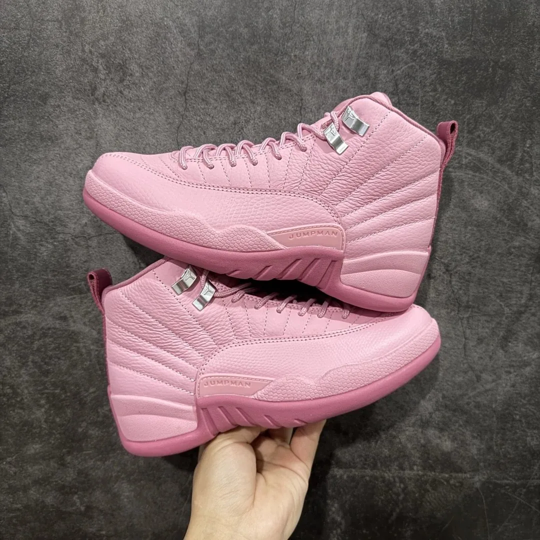 Pink White Air Jordan 12