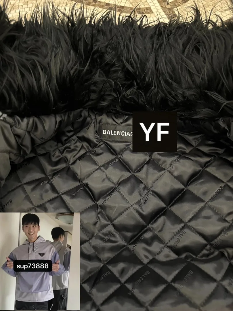 Balenciaga Black Zip Fur Jacket — Photo 4