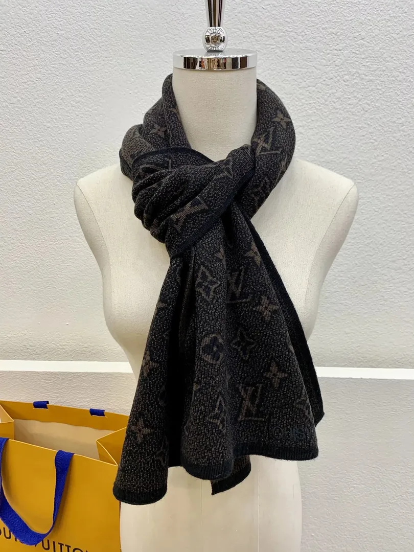 Wool Monogram Eclipse Scarf — QC