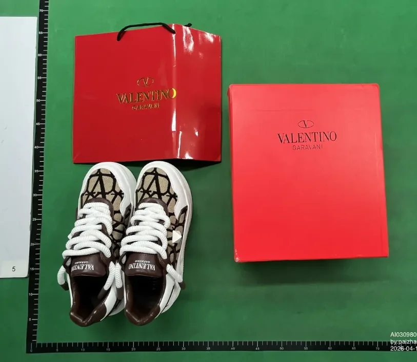 Valentino Black White Stud Sneakers — photo 12