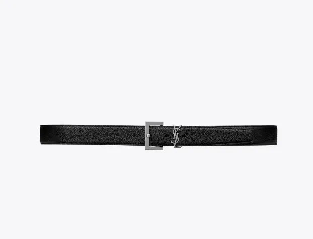 Saint Laurent YSL Logo Buckle Leather Belt — QC
