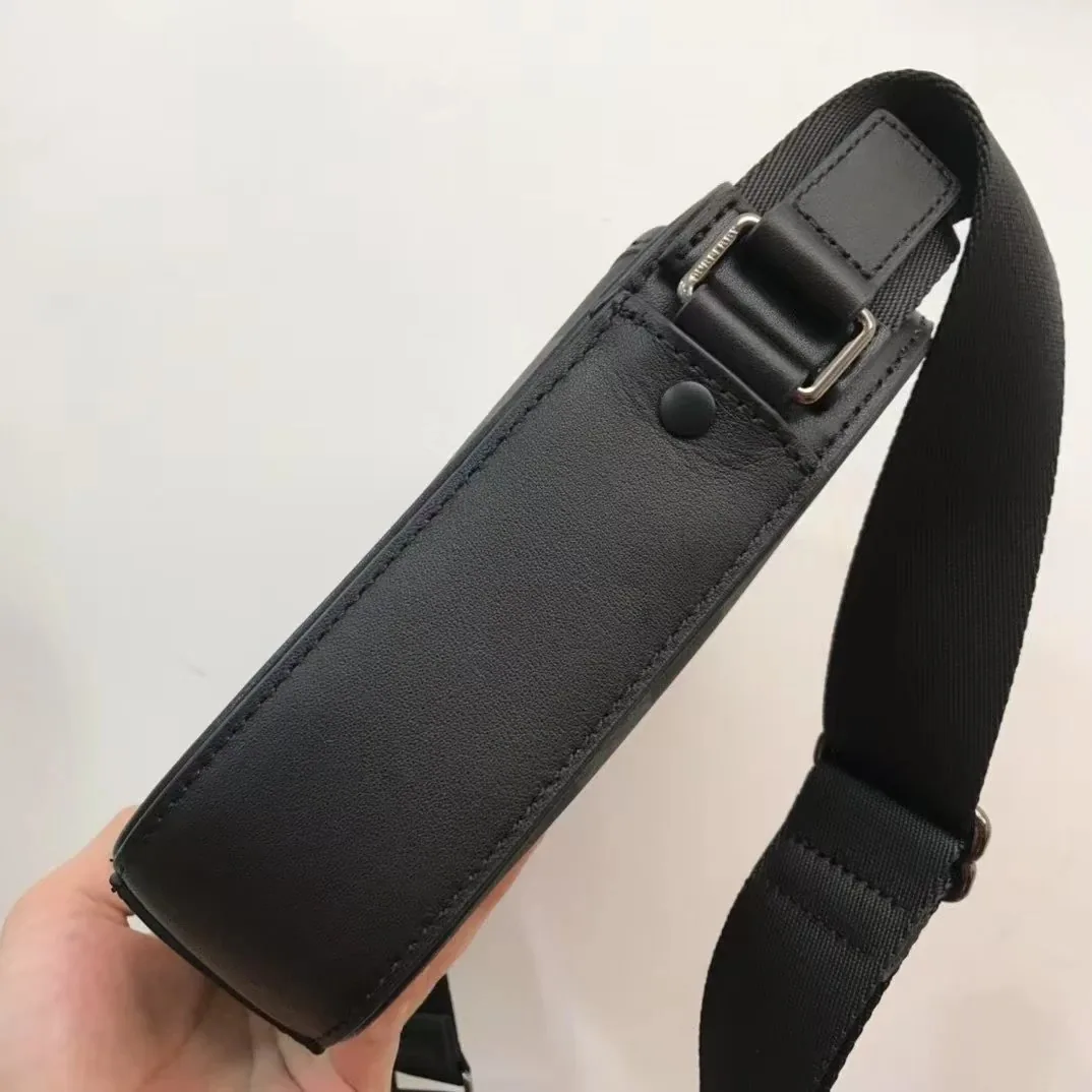 Burberry Check Leather Messenger Bag — photo 12
