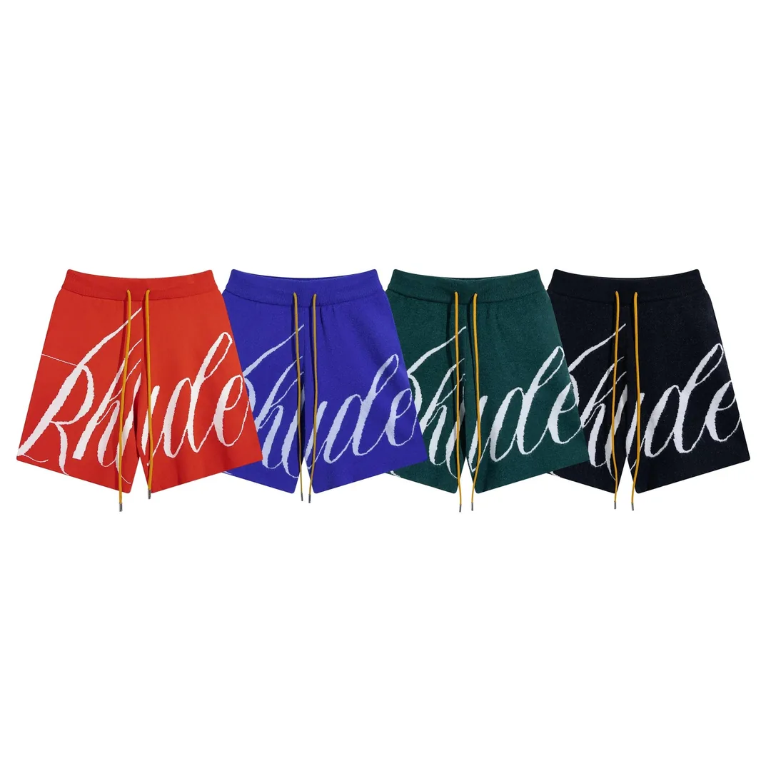 Rhude Letter Logo Knit Shorts