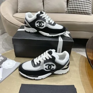 Chanel White Grey Sneakers — photo 3