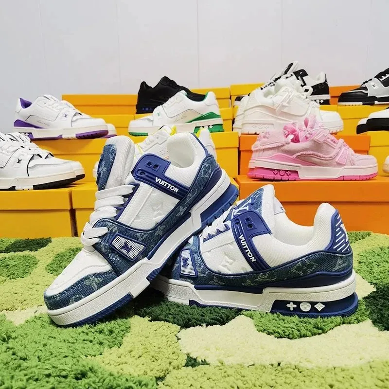 Louis Vuitton LV Trainer White Plain Sneakers