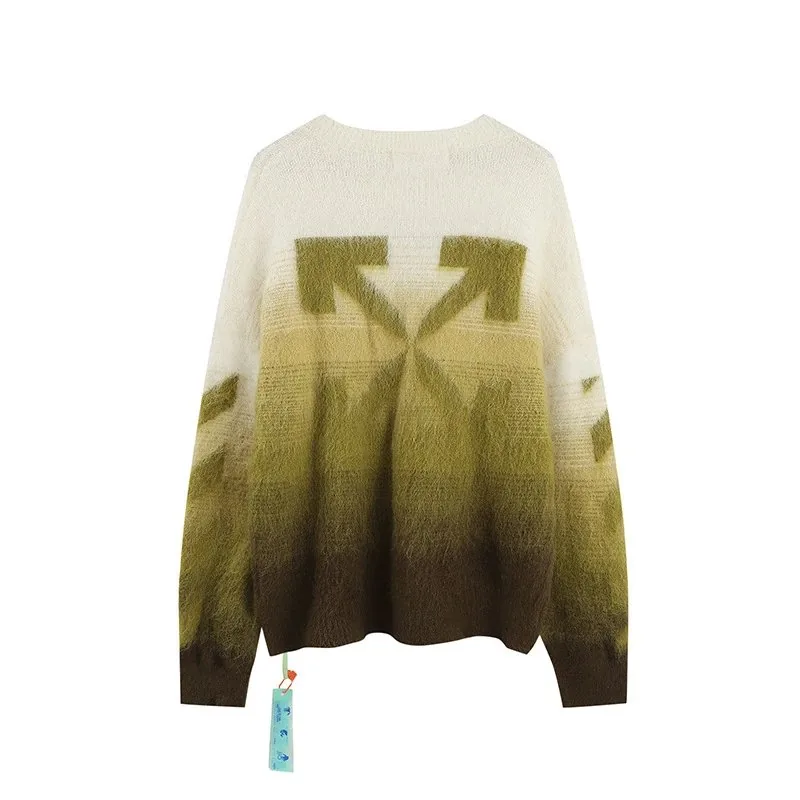 Gradient Arrow Mohair Knit Sweater — QC