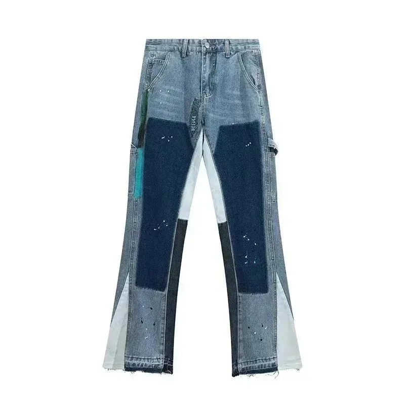 Washed Ripped Patchwork Jeans — photo 5