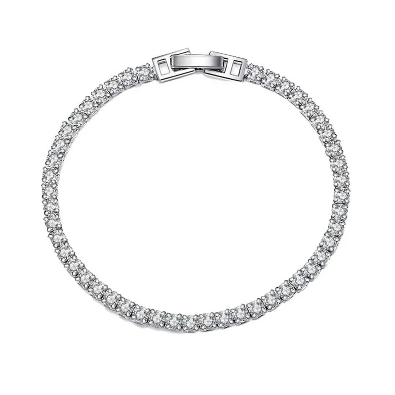 Rhinestone Tennis Chain Necklace — Photo 11
