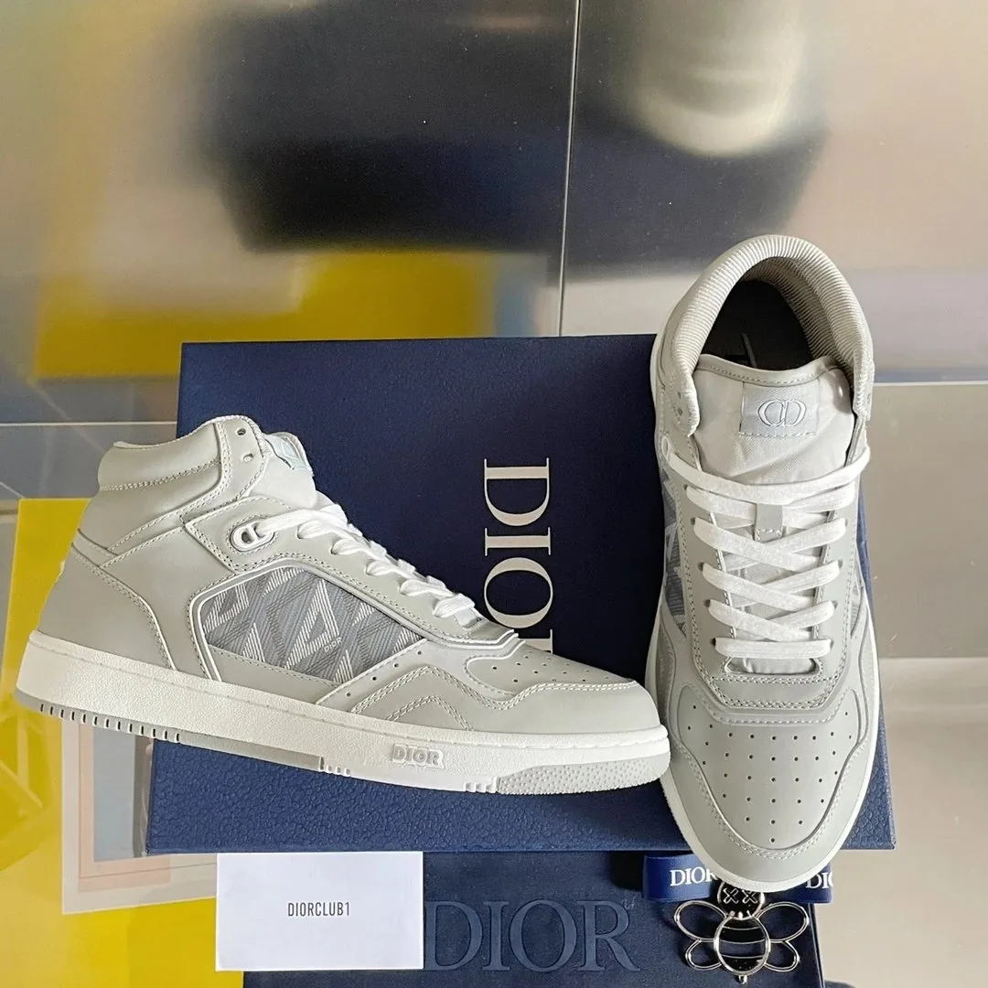 Dior B27 Grey White Mid-High Sneakers — photo 2