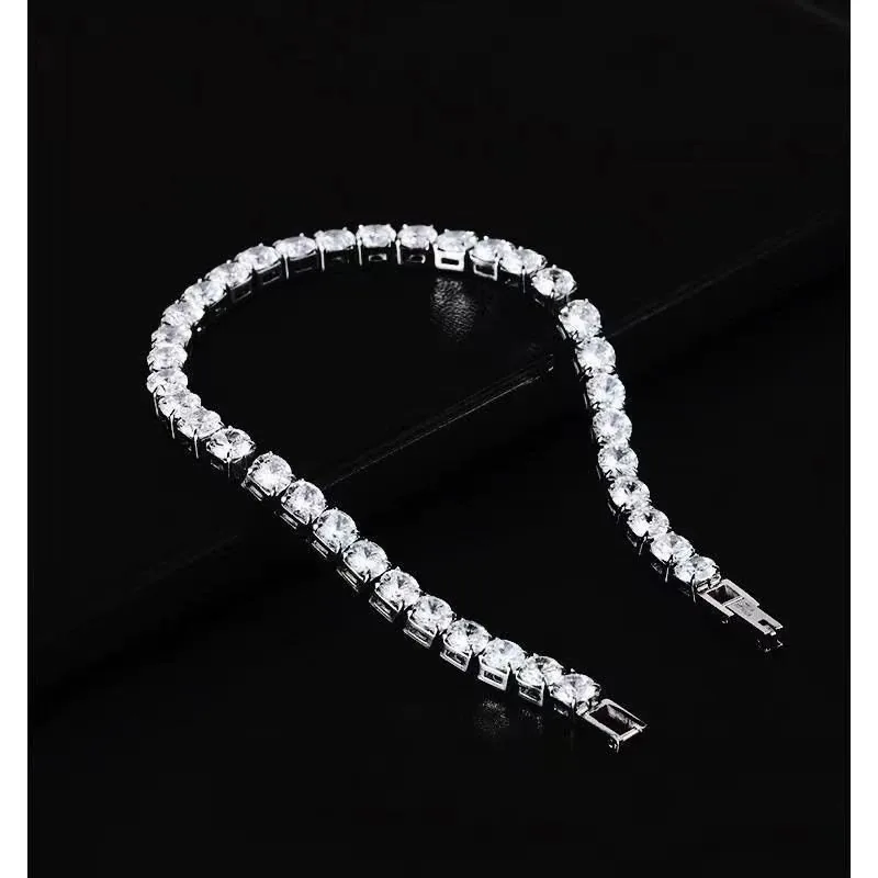 Rhinestone Tennis Chain Necklace — Photo 9