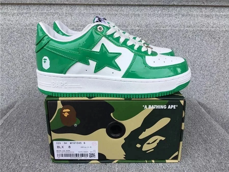 Bape Sta Multicolor Lace-Up Skate Shoes — QC