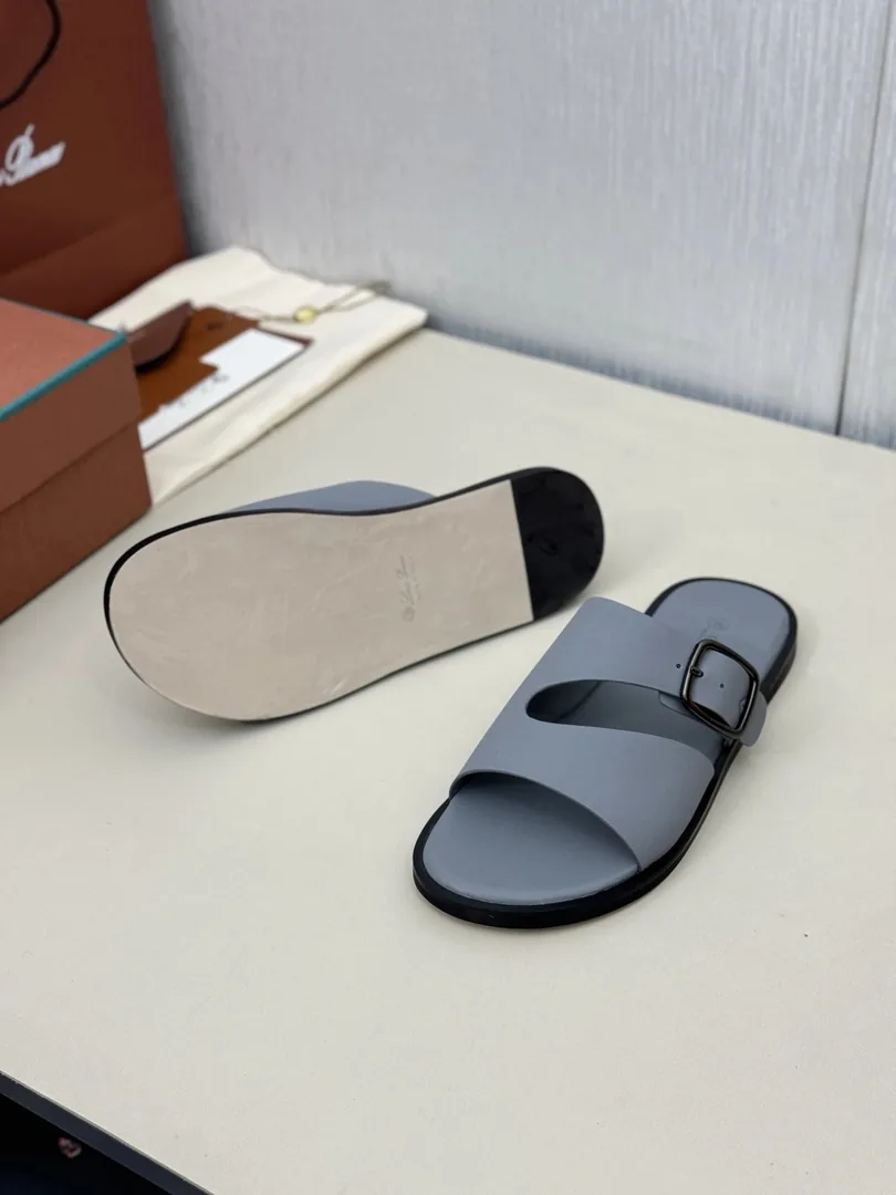 Leather Slide Sandals — photo 7
