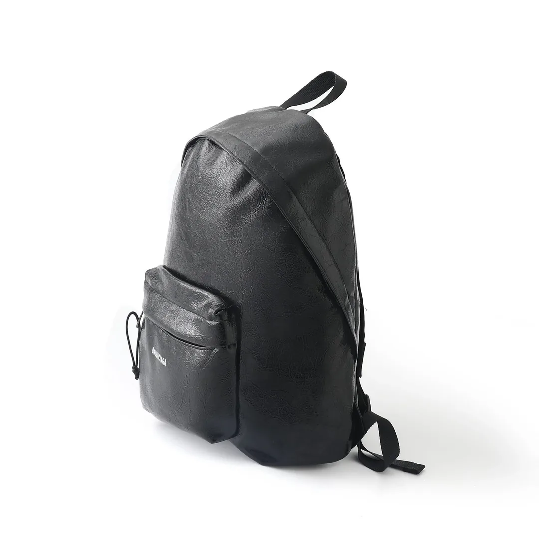 Balenciaga Logo Waxed Leather Backpack — photo 4