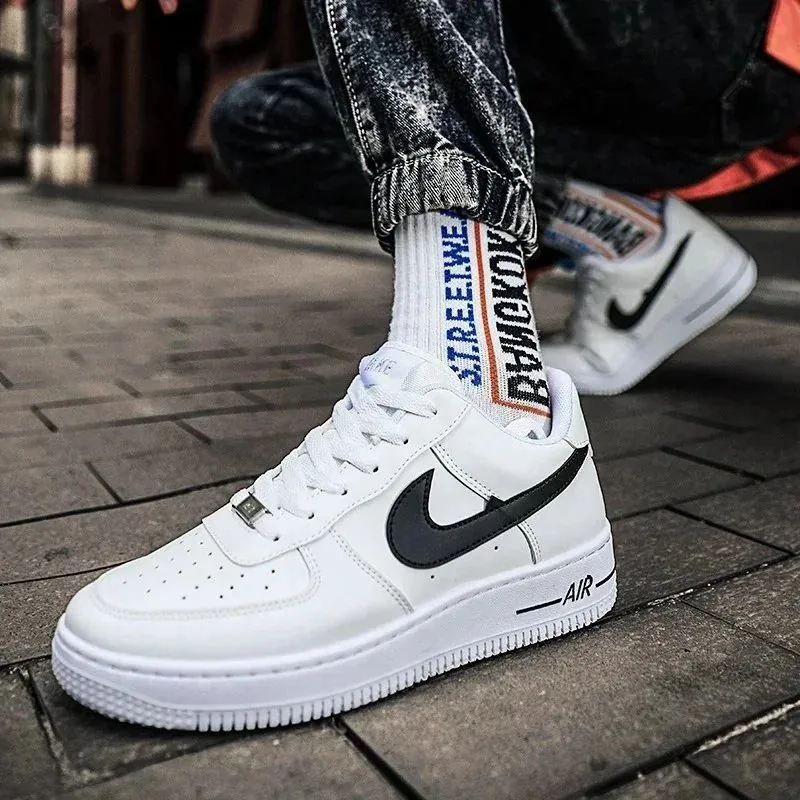 Nike Air Force 1 New White Lace-Up Sneakers — QC