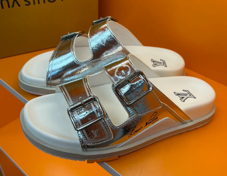 Louis Vuitton Monogram Two Strap Slides — QC