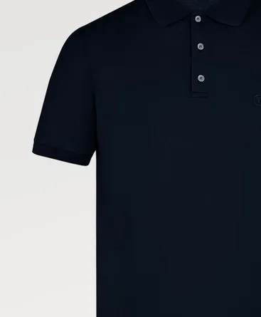 Black Embroidered Polo Shirt