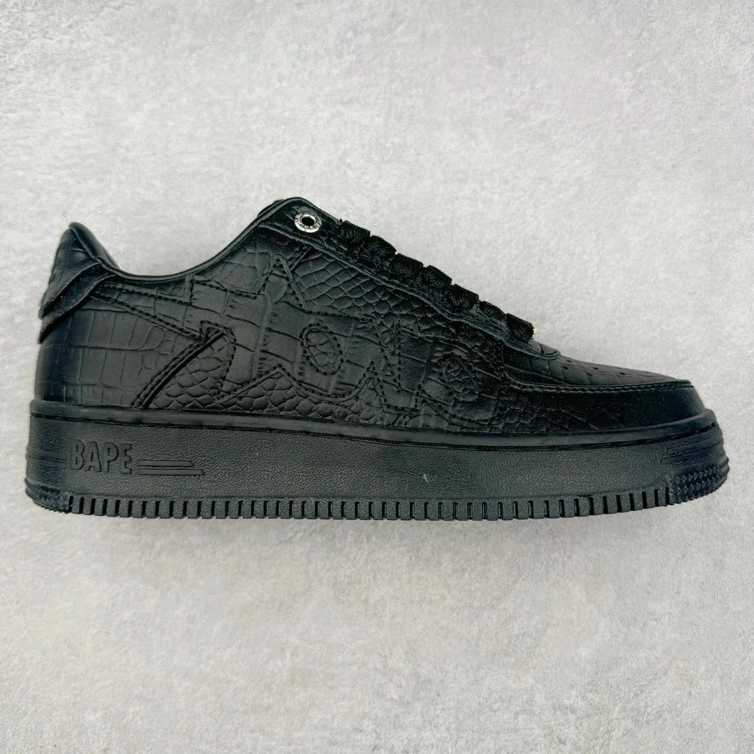 Bape Sta White Black Bapesta Low Sneakers — Photo 15