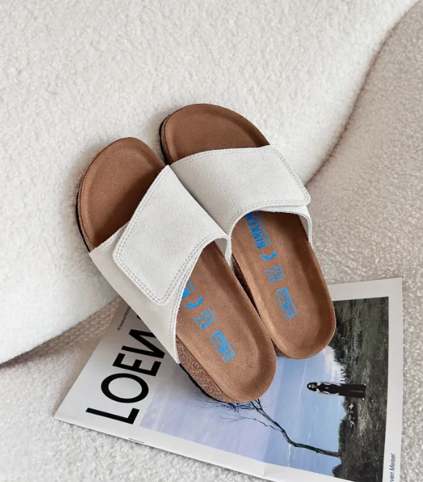 Cork Sole Velcro Slides — QC