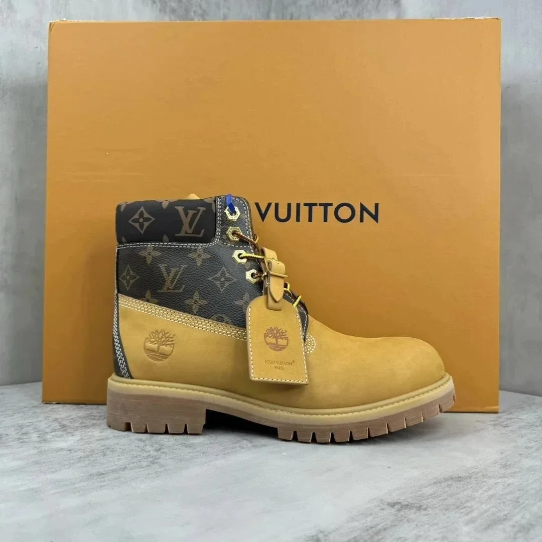 Louis Vuitton LV x Timberland 6-Inch Boot Yellow Lace-Up Boots — Photo 13