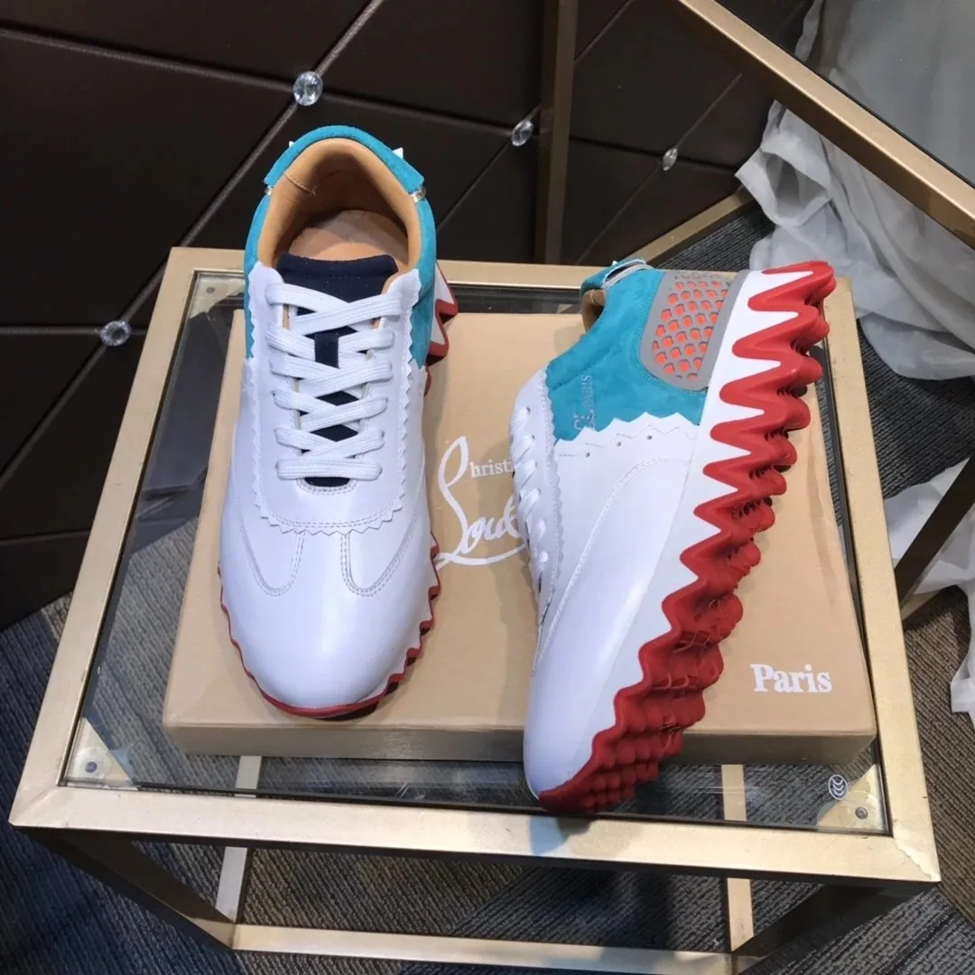 Christian Louboutin Red White Red-Sole Sneakers — Photo 8