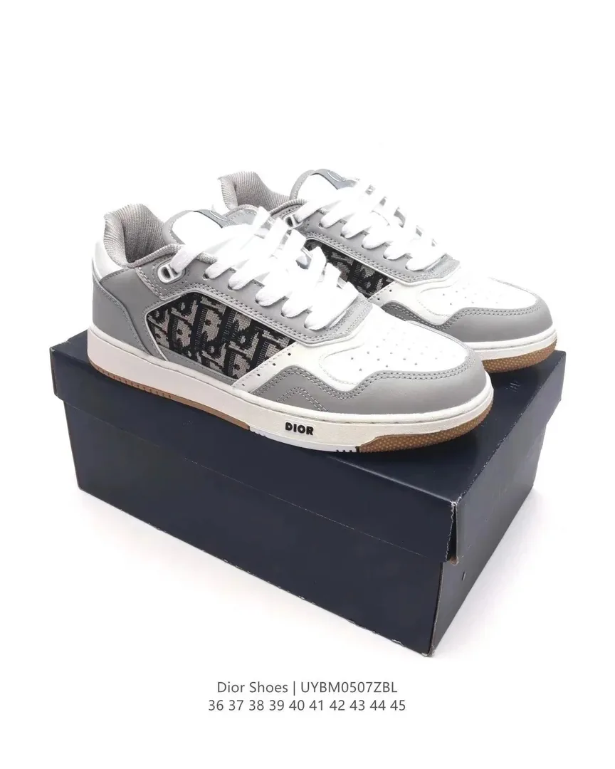 Dior B27 Grey Bee-Print Trainers — Photo 10