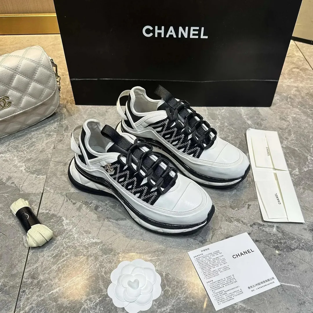 Chanel White Sneakers — QC