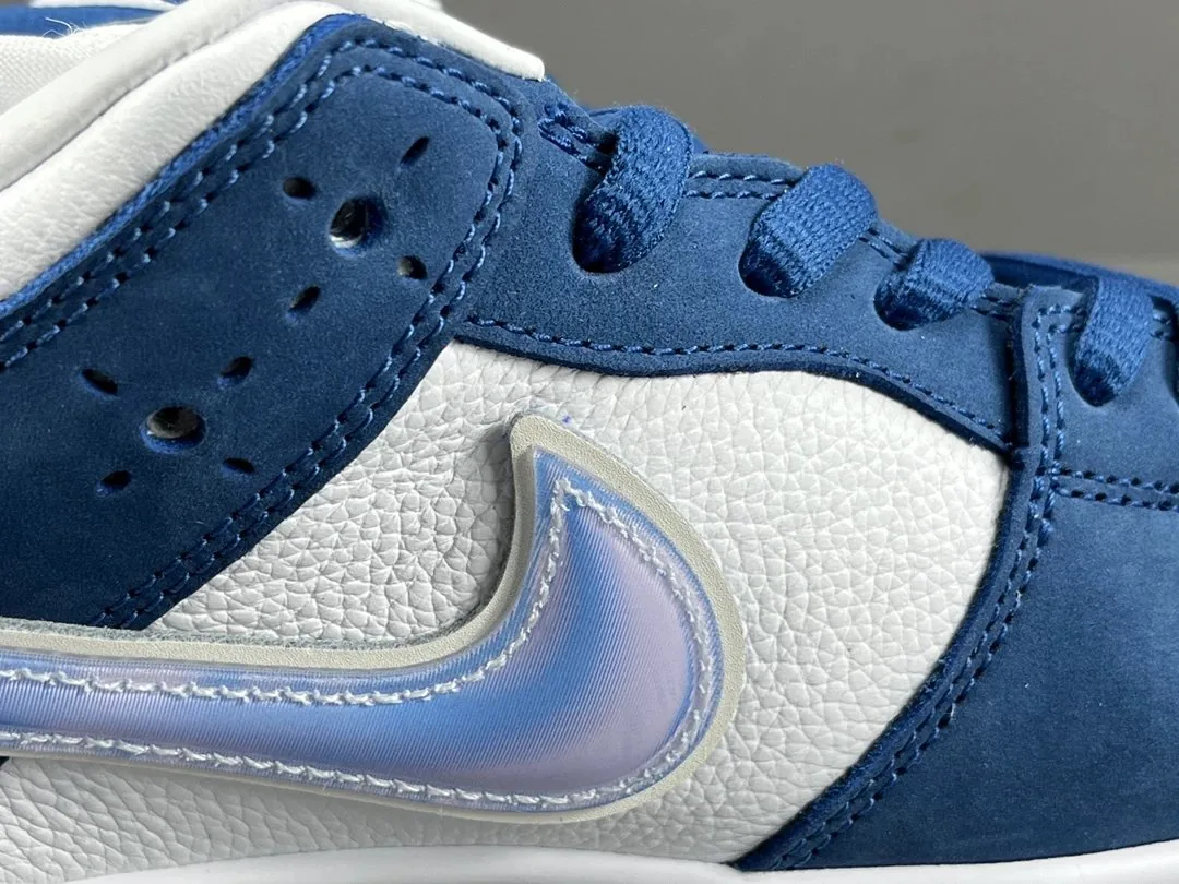 Nike SB Dunk Low White Perforated Skate Shoes — photo 12