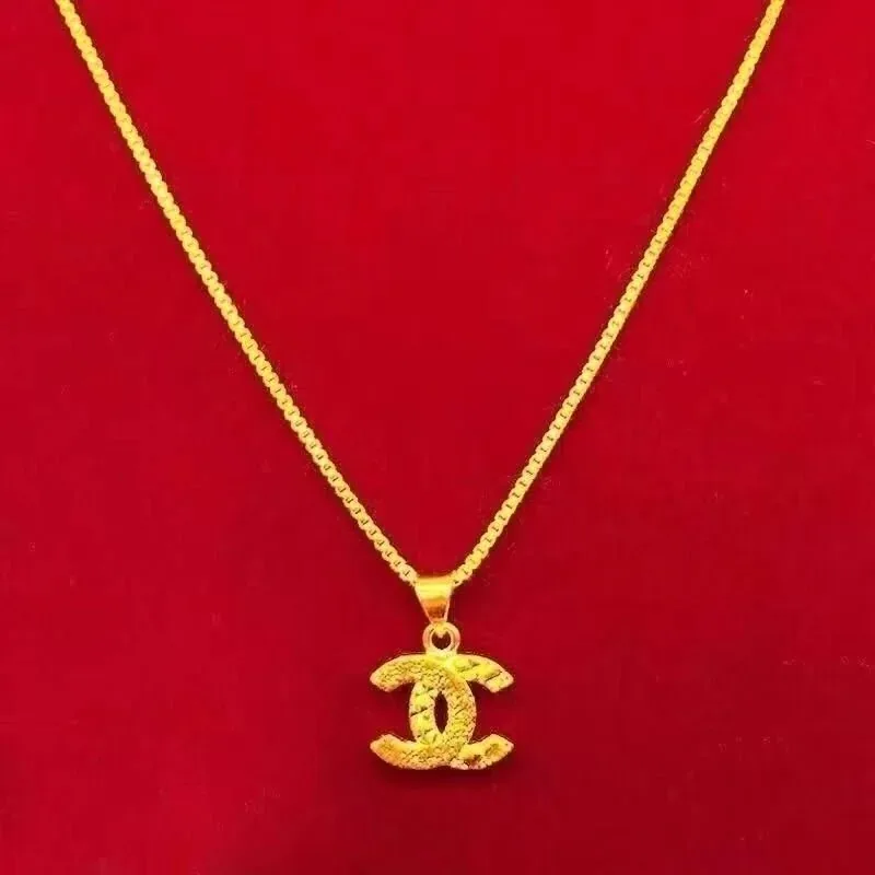 Gold Double-C Pendant Necklace — Photo 2