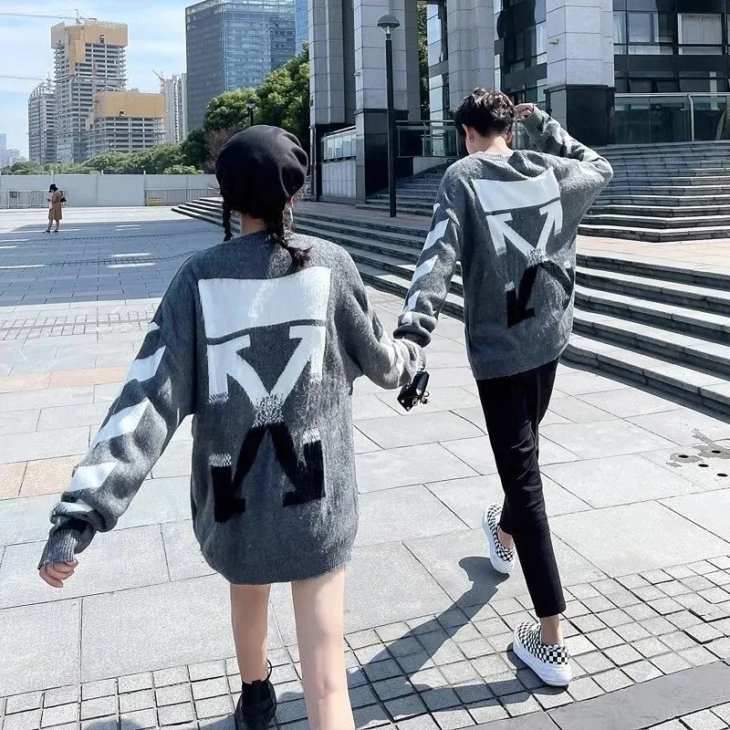 Gradient Arrow Mohair Knit Sweater — QC