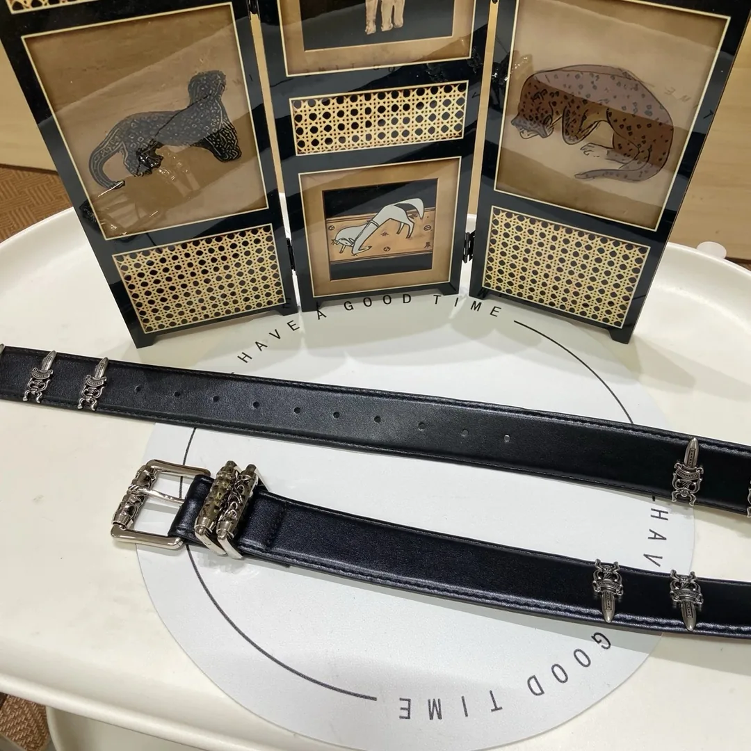 Chrome Hearts Black Leather Belt — photo 5