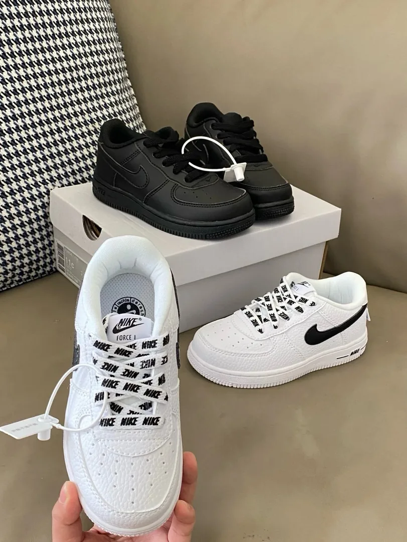 Nike Air Force 1 Kids Lace-Up Low-Top Sneakers — QC