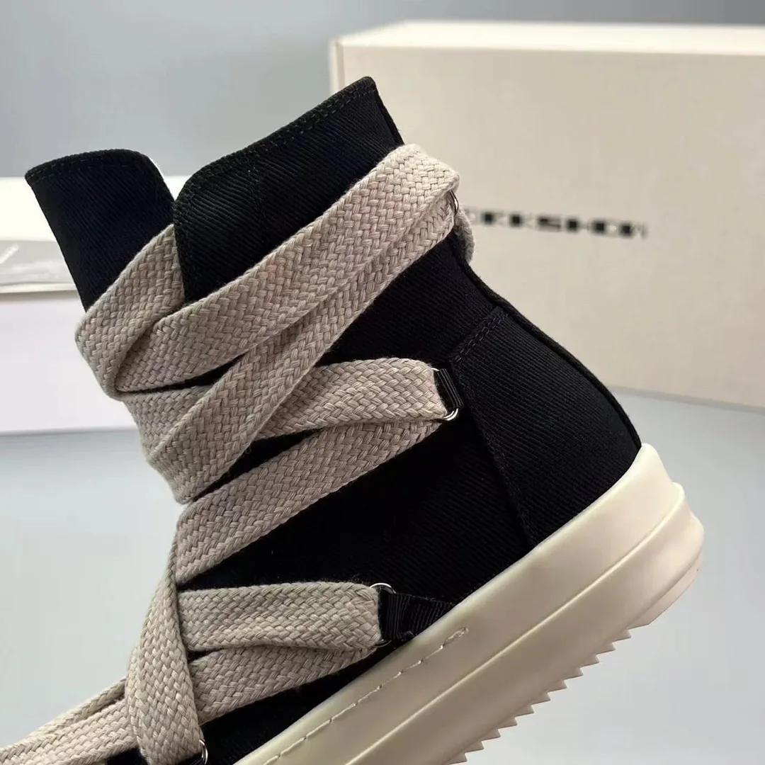 Rick Owens Ramones Black White Street Plain Sneakers — photo 10