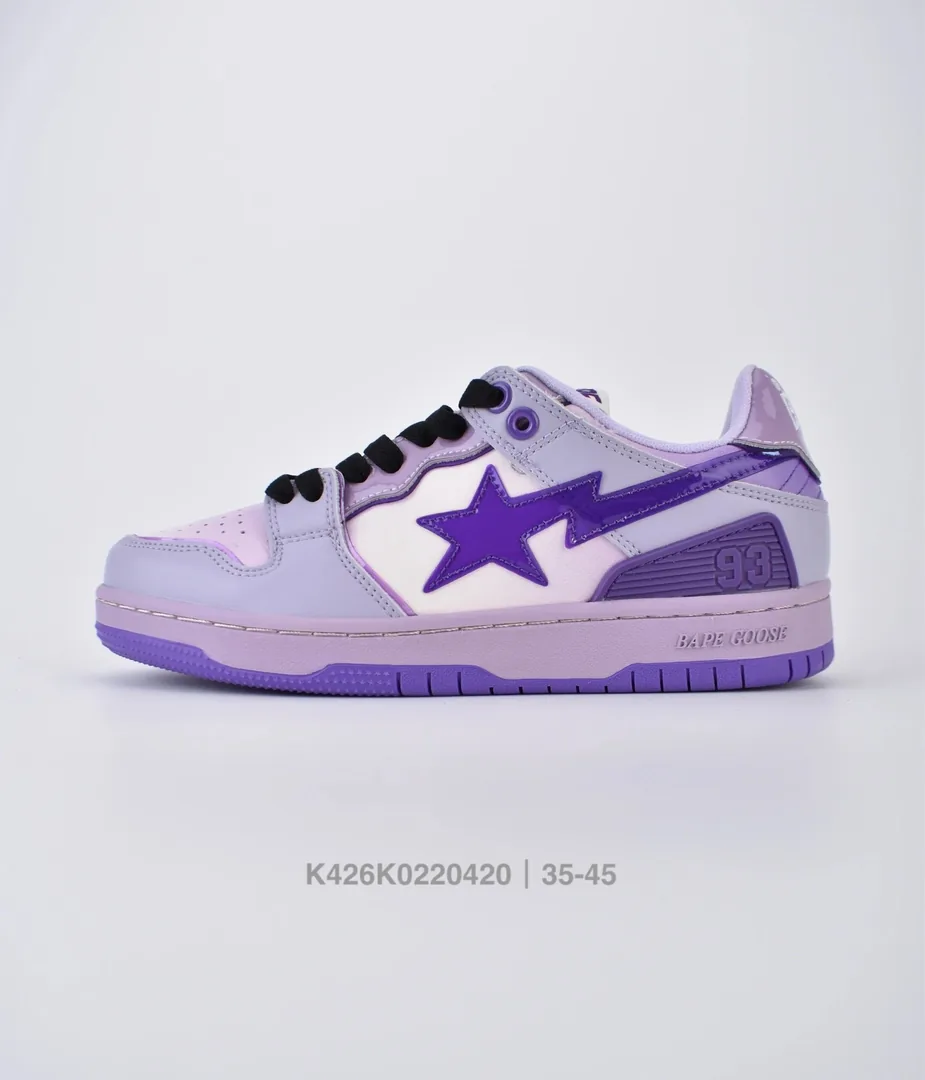 Bape SK8 Sta Purple Suede Meteor Low-Tops