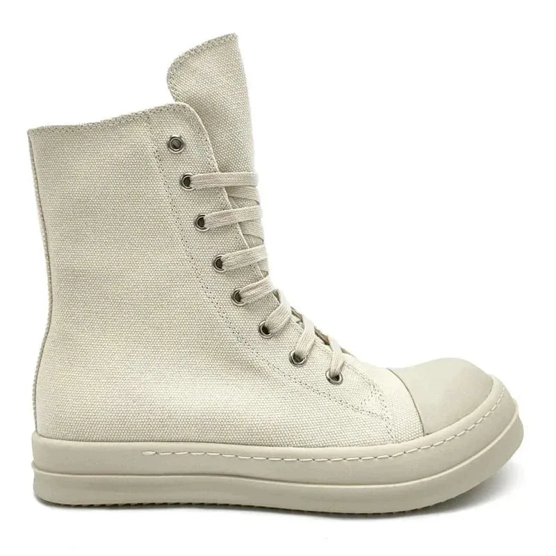 Rick Owens DRKSHDW Ramones High Beige Top Trainers — photo 11