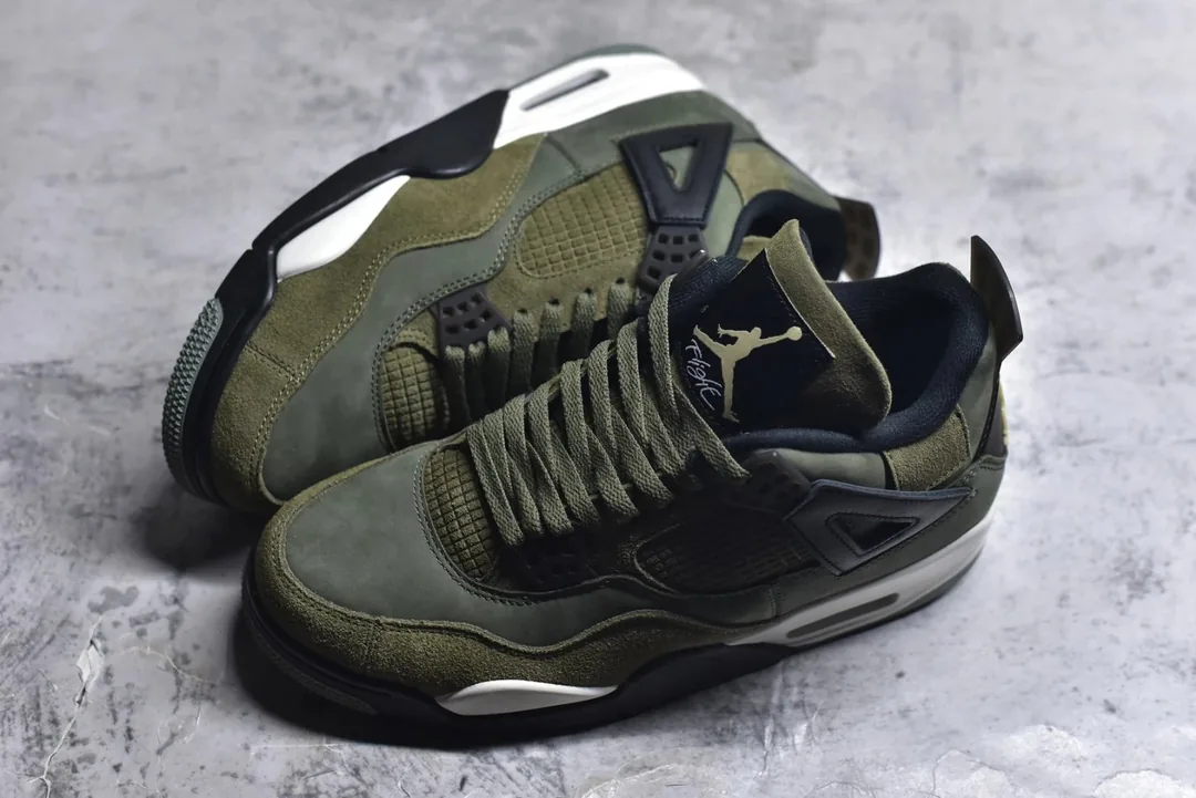 Air Jordan 4 Olive Canvas — Photo 6