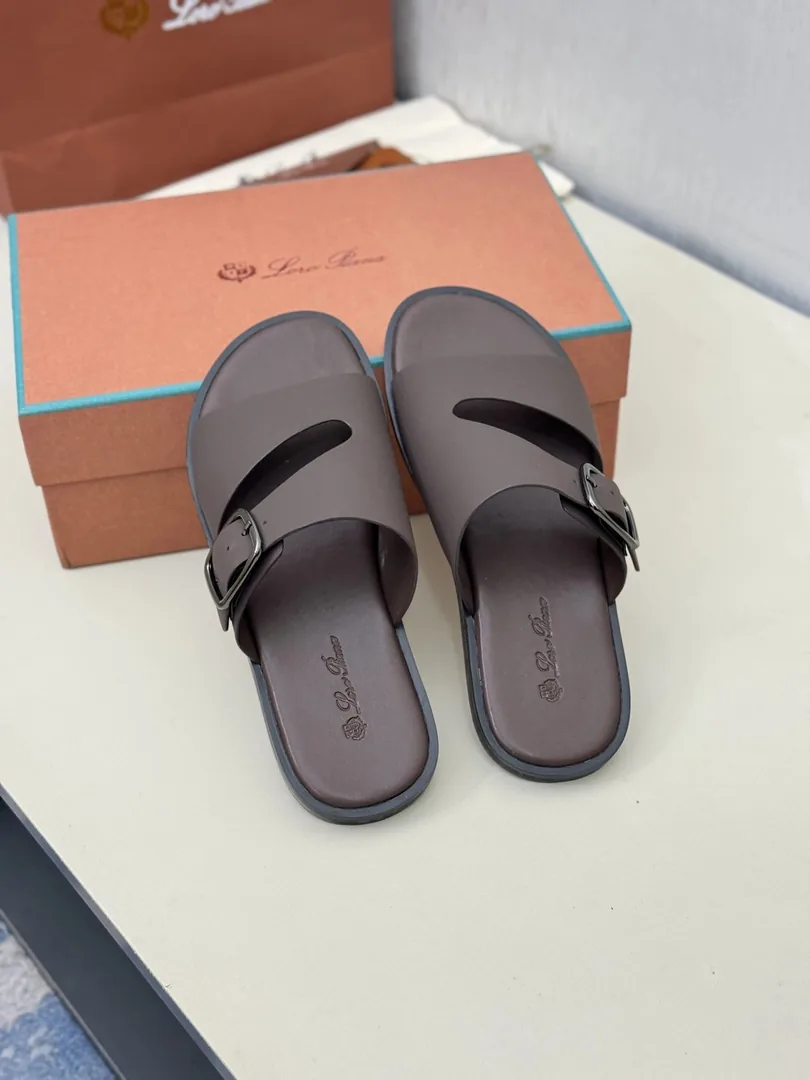 Leather Slide Sandals — photo 12