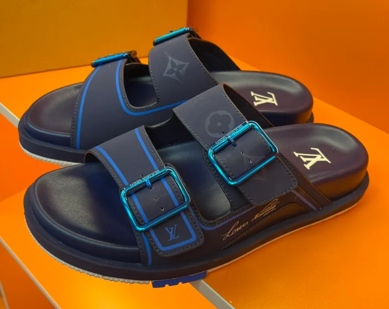 Louis Vuitton Monogram Two Strap Slides — QC