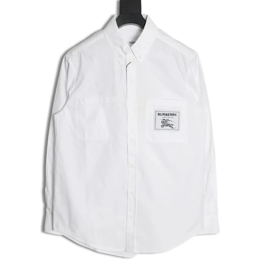 Embroidered Poplin Cotton Long-Sleeve Shirt