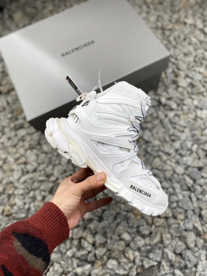 Balenciaga Track White Cream High-Top Trainers — QC