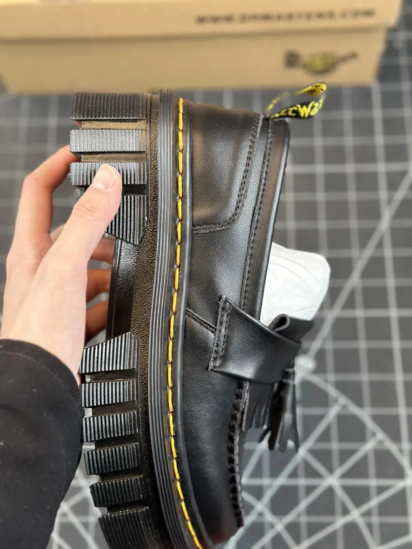 Dr. Martens Audrick Dr. Grey Nappa Platform Loafers — photo 5