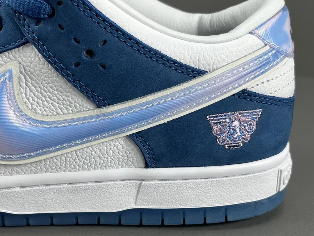 Nike SB Dunk Low White Perforated Skate Shoes — Photo 14